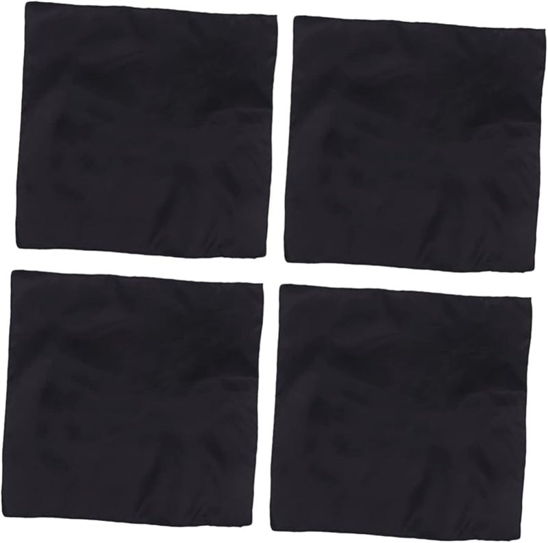 12 قطعة من مناديل القماش السوداء متعددة الاستخدامات لحفلات الزفاف والمطاعم والمنزل - Image 3